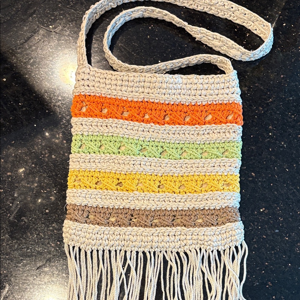 Colorful Crochet Crossbody Bag